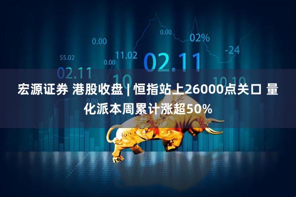宏源证券 港股收盘 | 恒指站上26000点关口 量化派本周累计涨超50%