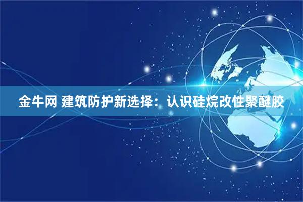 金牛网 建筑防护新选择：认识硅烷改性聚醚胶